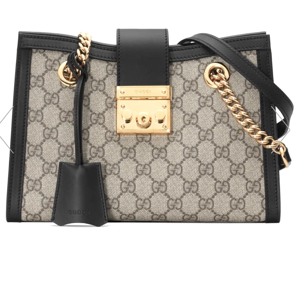 GUCCI GG Supreme Small Padlock Shoulder Bag